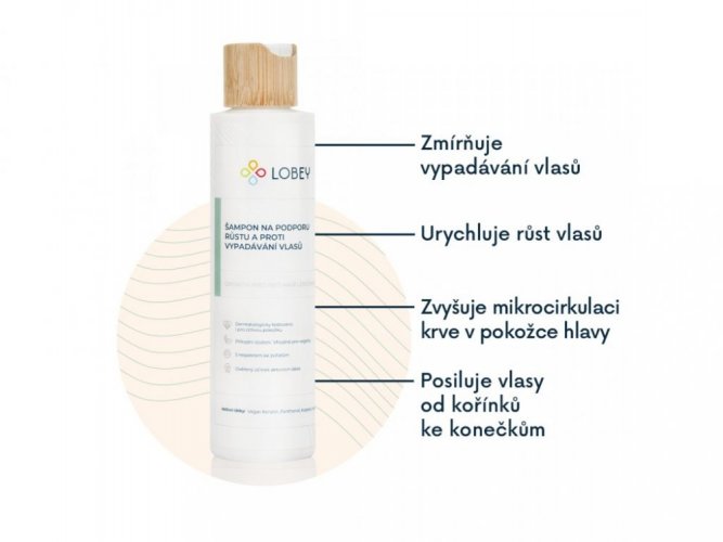 Lobey - Šampón na podporu rastu a proti vypadaniu vlasov (200ml)